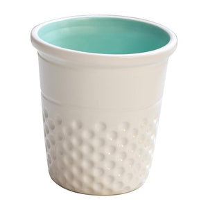 Ceramic Thimble Container - Aqua