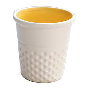 Ceramic Thimble Container - Yellow