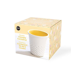 Ceramic Thimble Container - Yellow