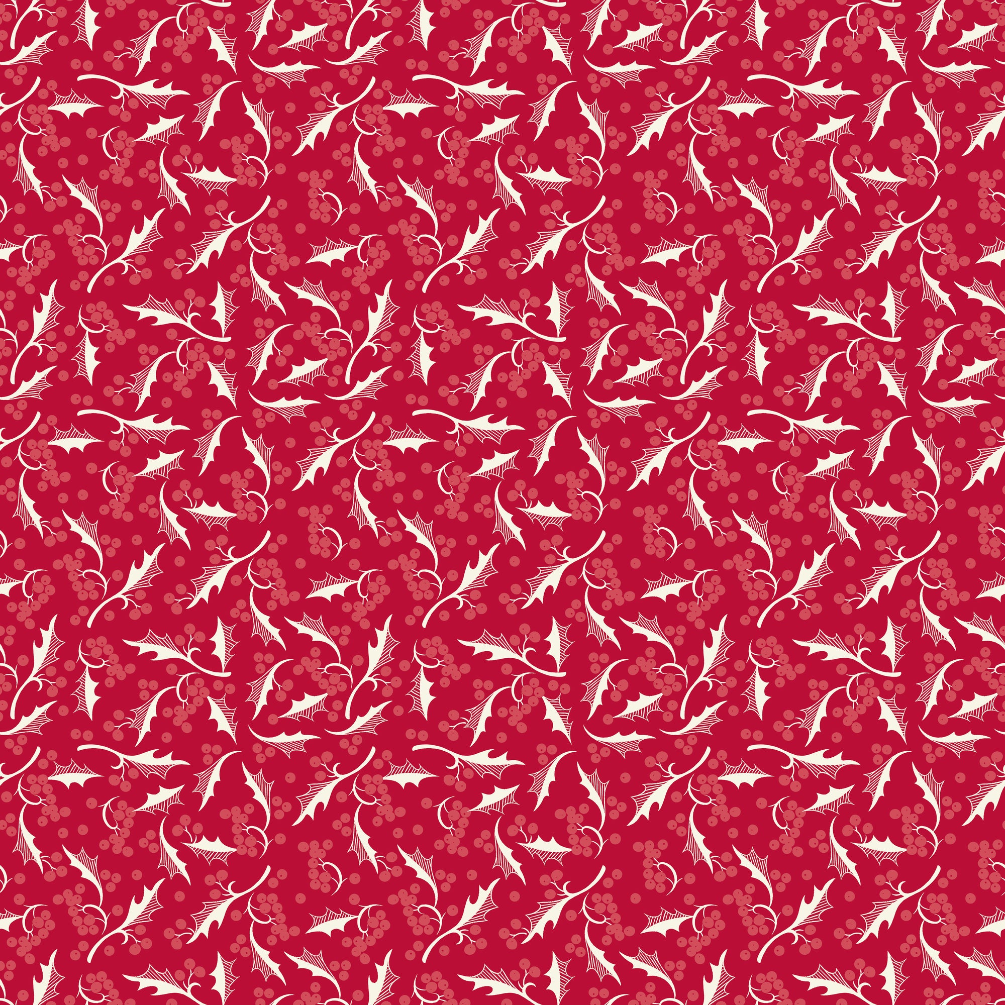 Merry Little Christmas - Holly Red - Yardage
