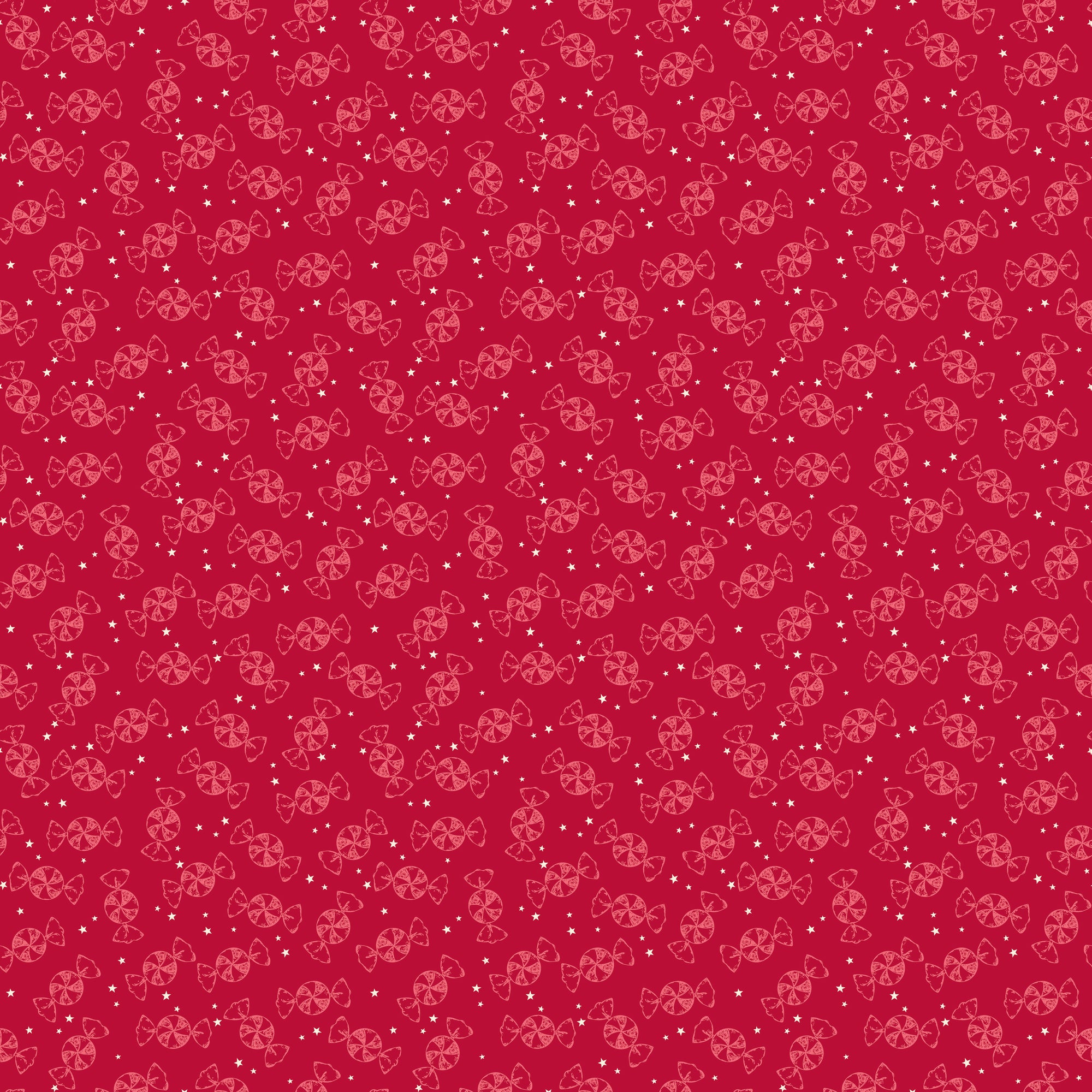 Merry Little Christmas - Peppermint Red - Yardage