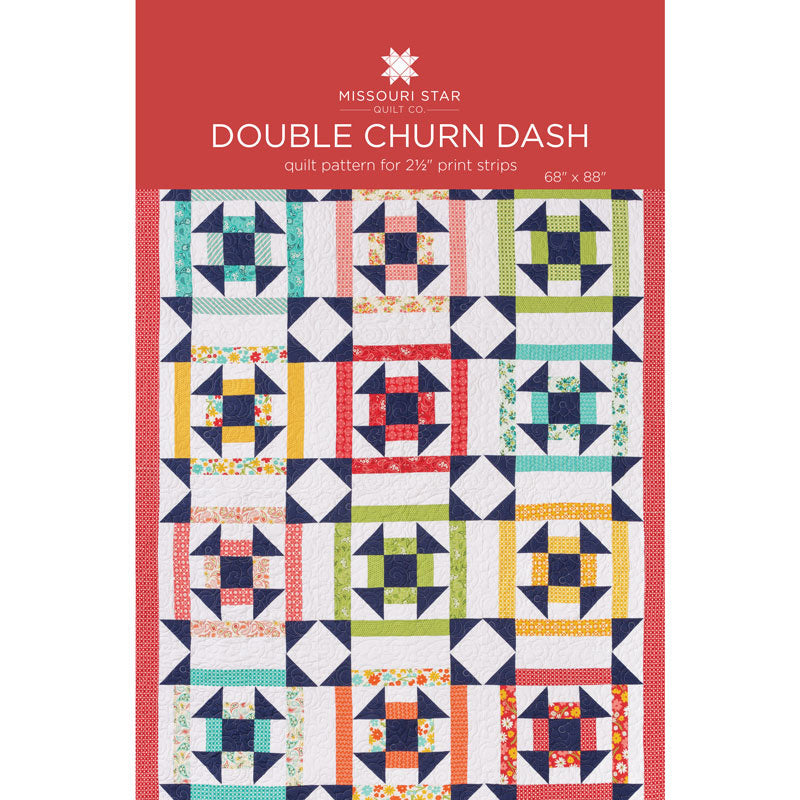 Double Churn Dash Quilt Pattern by MSQC