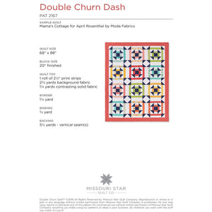 Double Churn Dash Quilt Pattern by MSQC