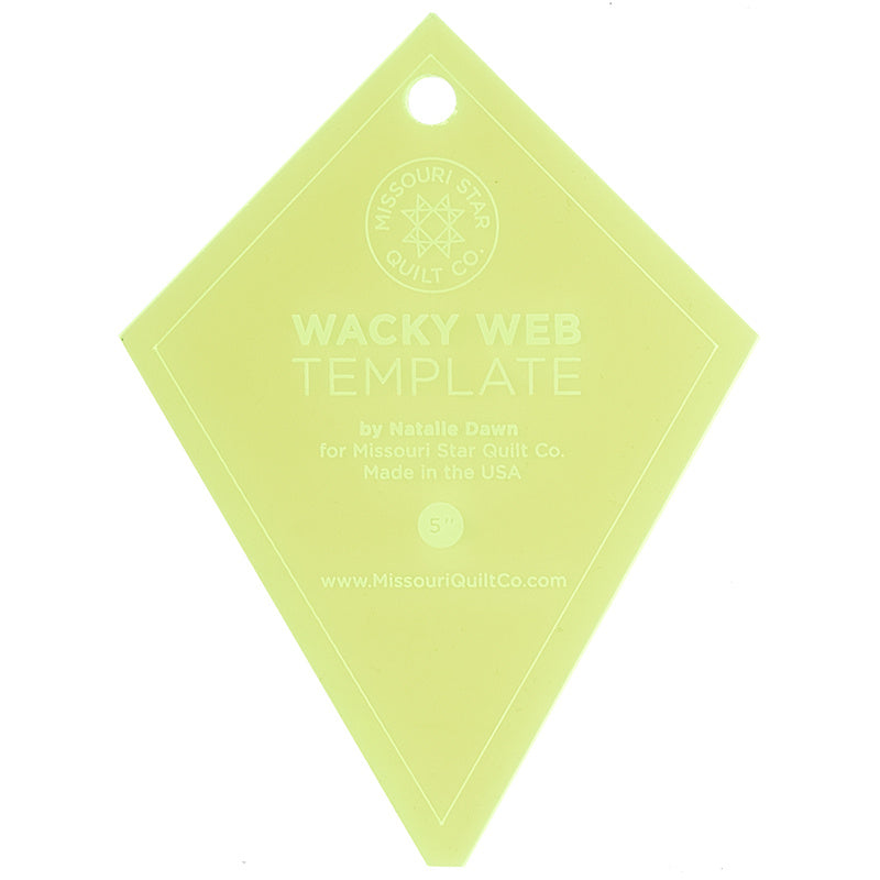 MSQC Small Periwinkle (Wacky Web) Template for 5" Charm Packs