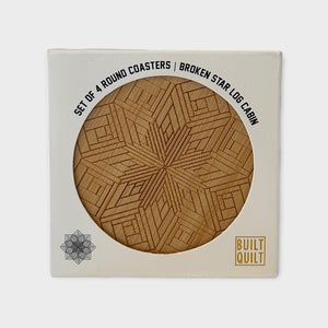 Broken Star Log Cabin Coaster Set