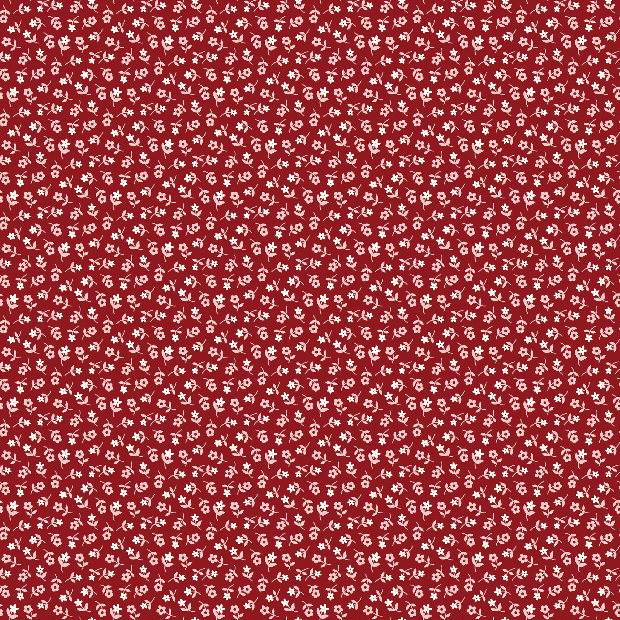 Calico Ditzy - Beet Red - Yardage