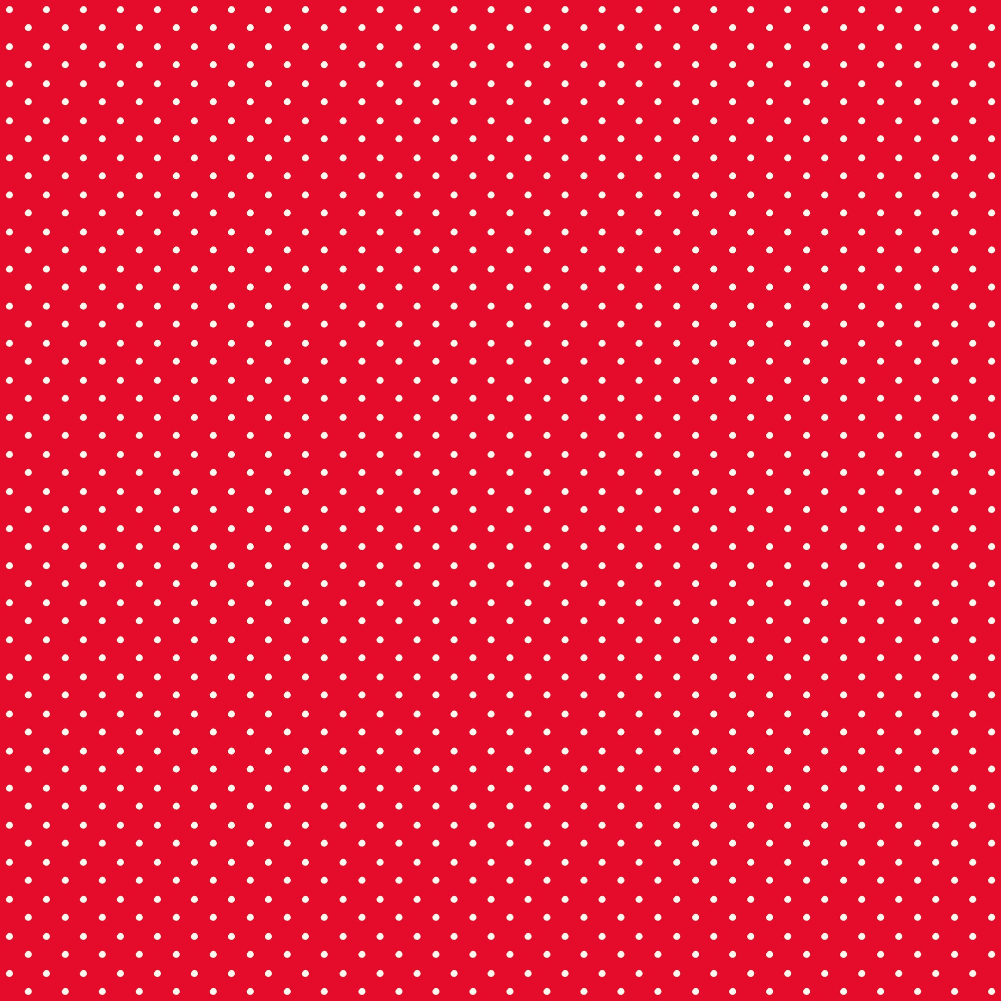 Picnic Florals Dots - Red - Yardage