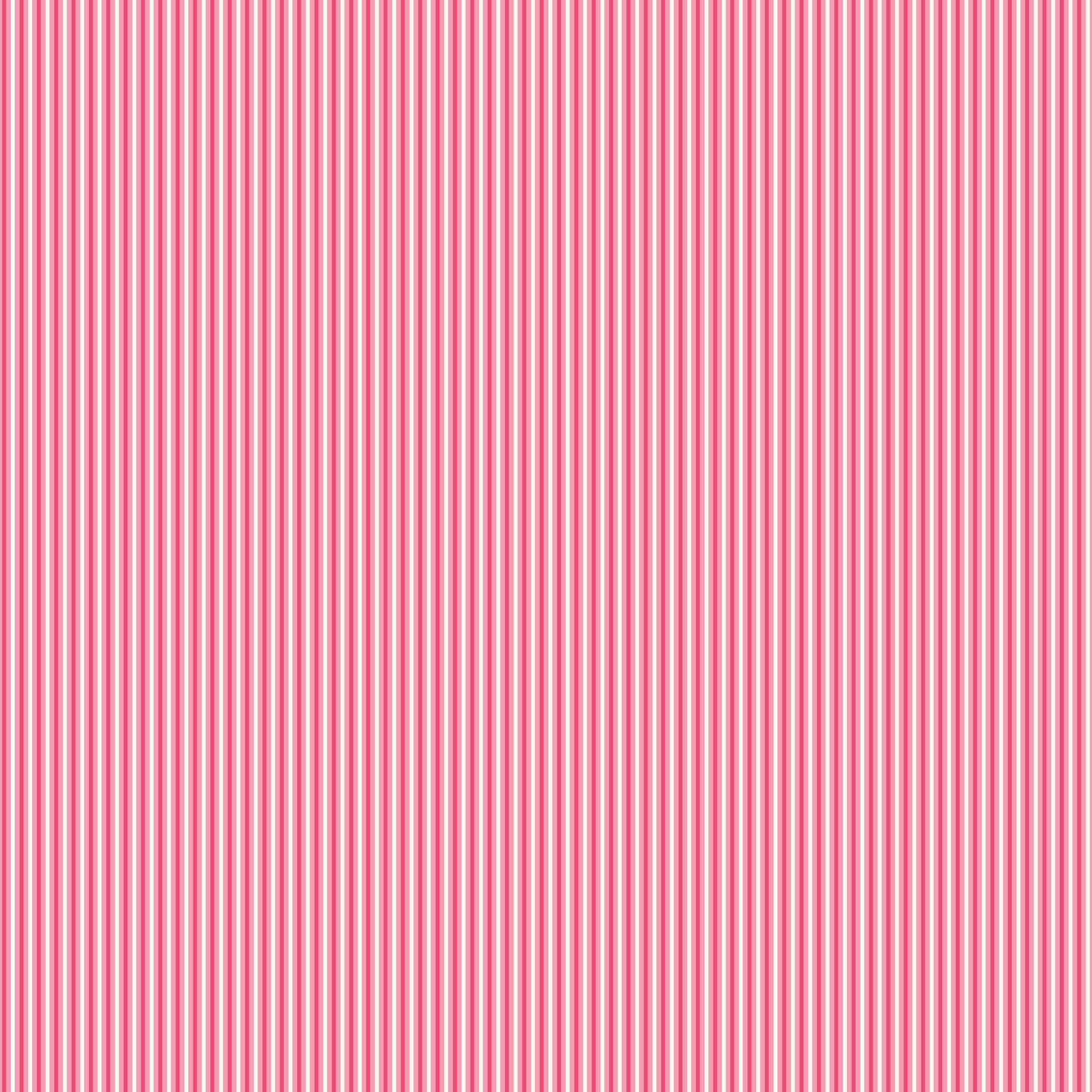 Picnic Florals Stripes - Pink - Yardage