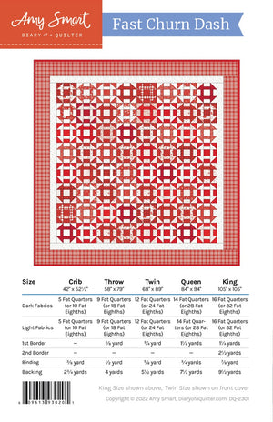 Fast Churn Dash Quilt Pattern