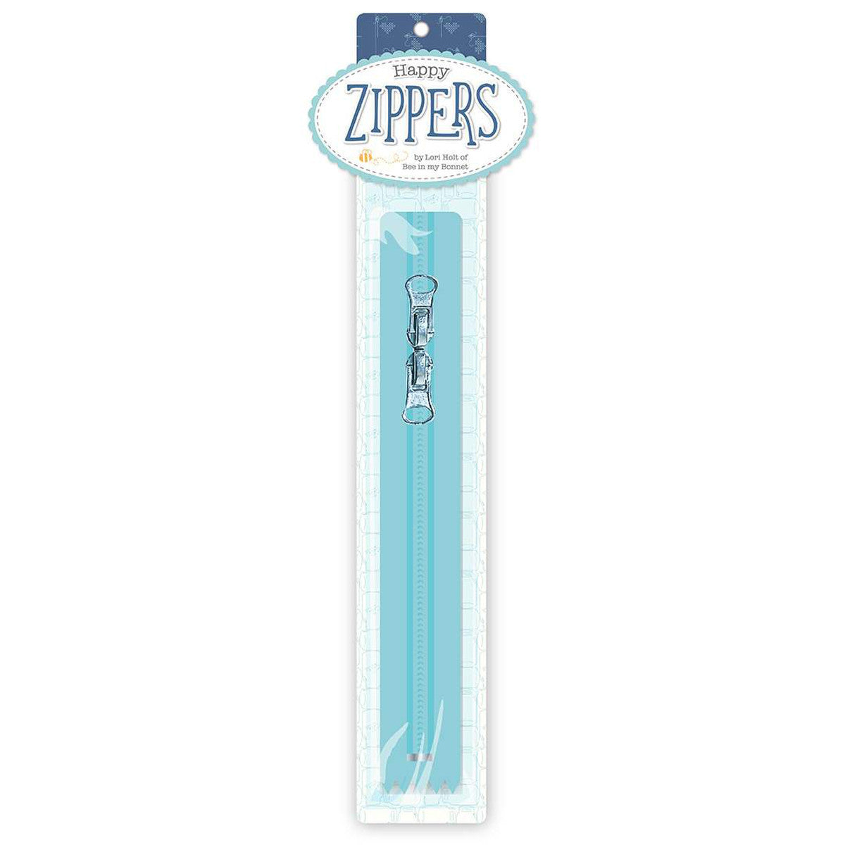 Happy Zippers 16" - Aqua