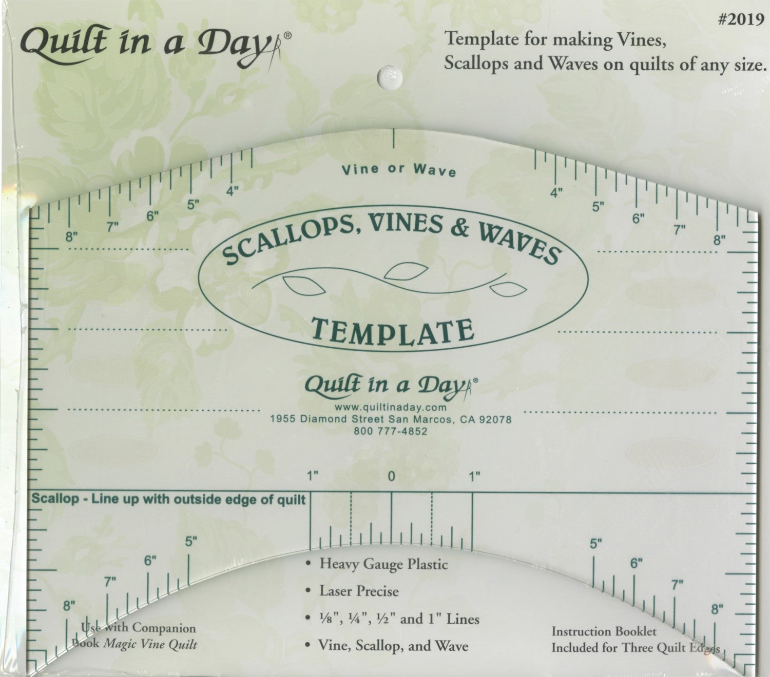 Scallops, Vines & Waves Template
