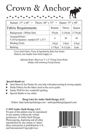 Crown & Anchor Quilt Pattern