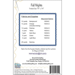 Fall Nights Quilt Pattern