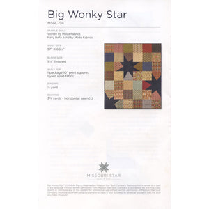Big Wonky Star Quilt Pattern by MSQC