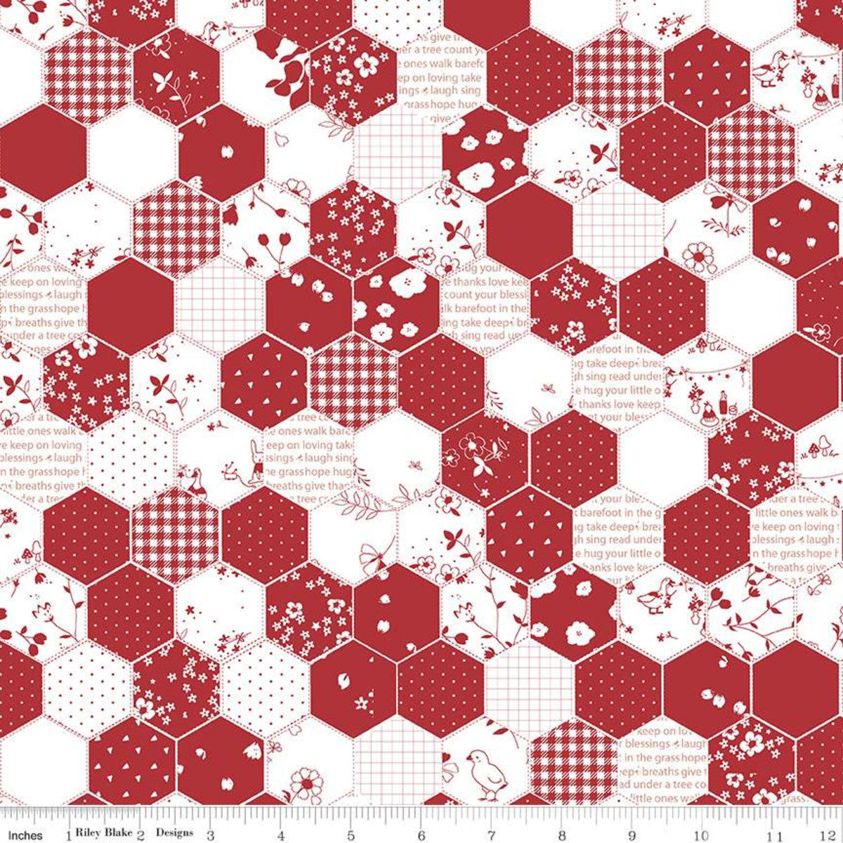 Red Hot - Patchwork Red - Yardage