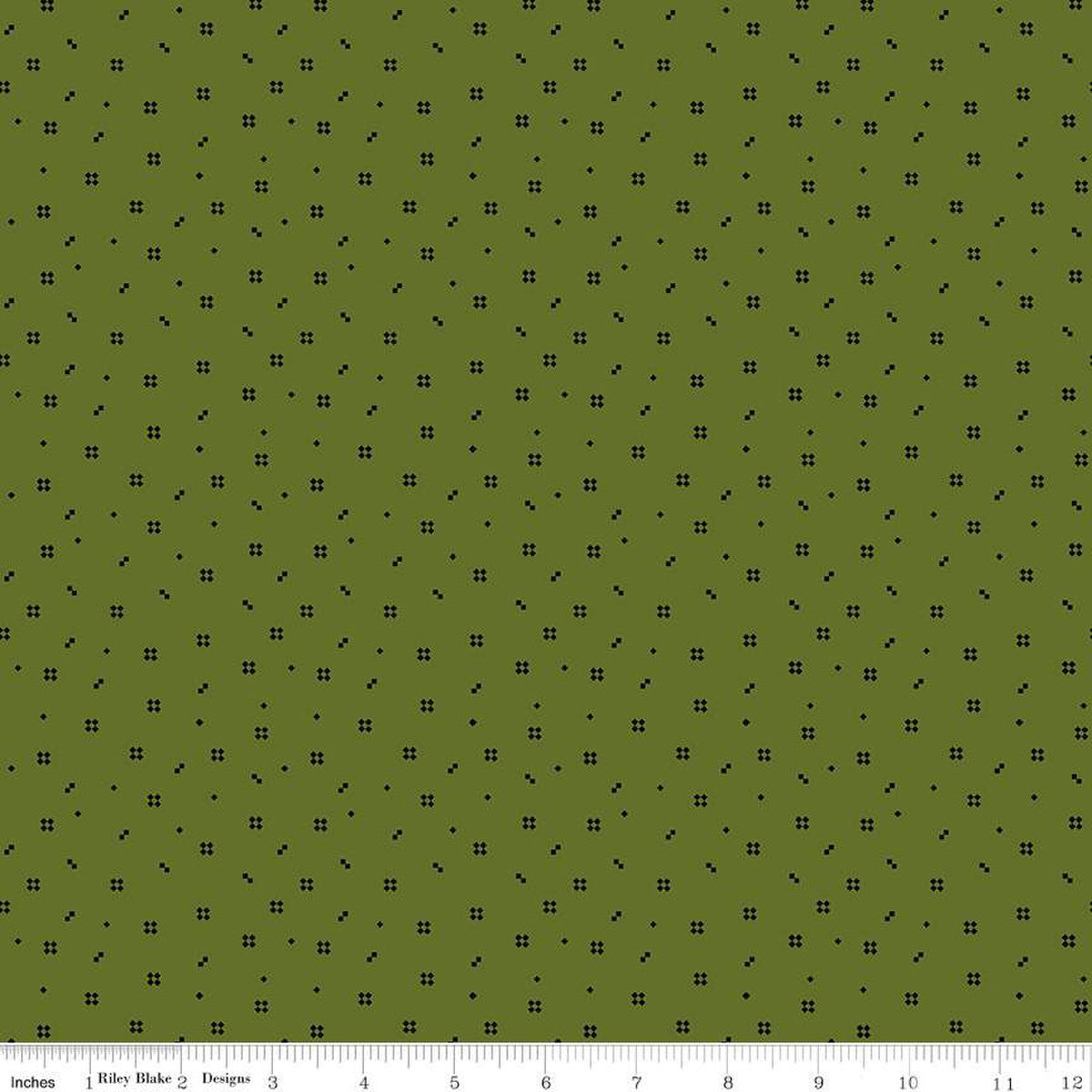 Adel in Winter - Ditsy Green - Yardage