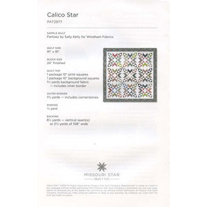 Calico Star Quilt Pattern by MSQC