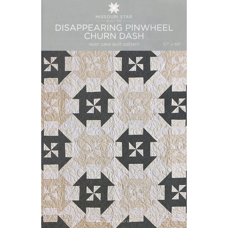 Disappearing Pinwheel Churn Dash Quilt Pattern by MSQC