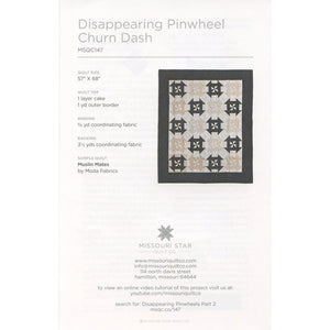 Disappearing Pinwheel Churn Dash Quilt Pattern by MSQC