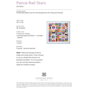 Fence Rail Stars Quilt Pattern by MSQC