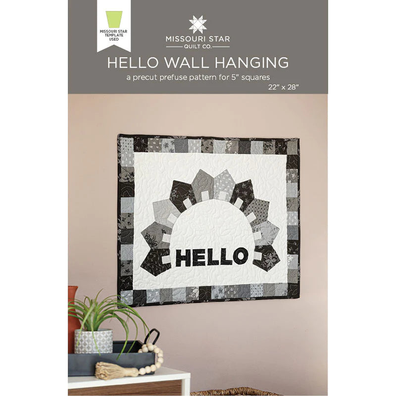 Hello Wall Hanging Pattern by MSQC