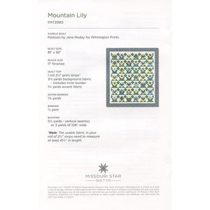 Mountain Lily Quilt Pattern by MSQC