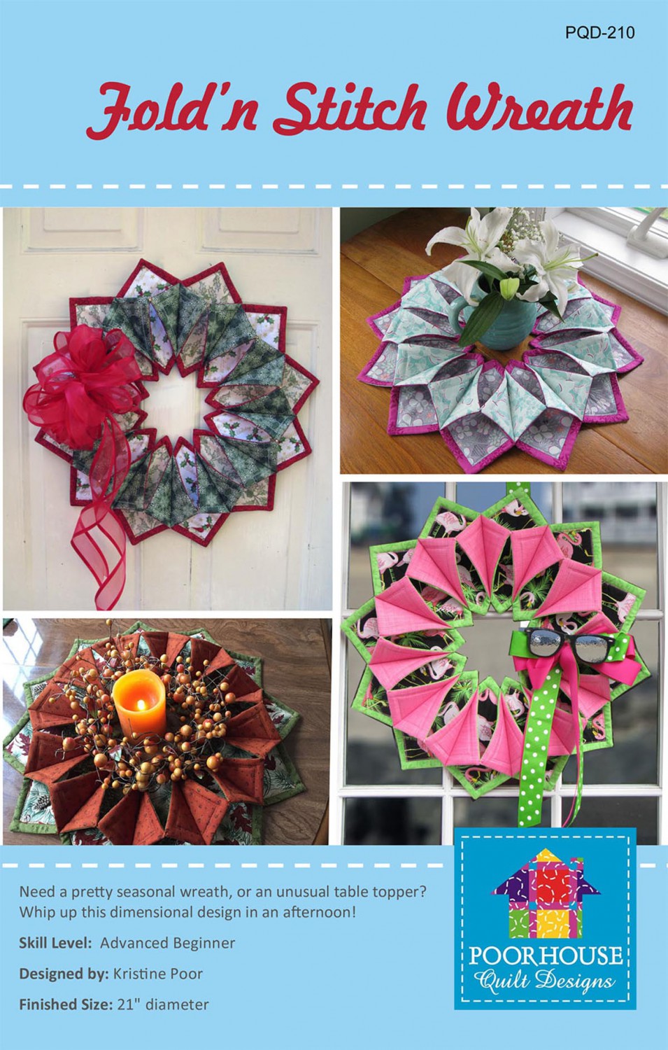 Fold'n Stitch Wreath Topper Pattern