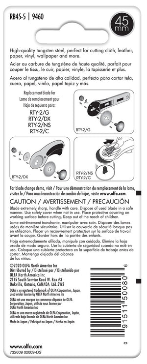 OLFA Rotary Blade - 45mm - 5 Pack