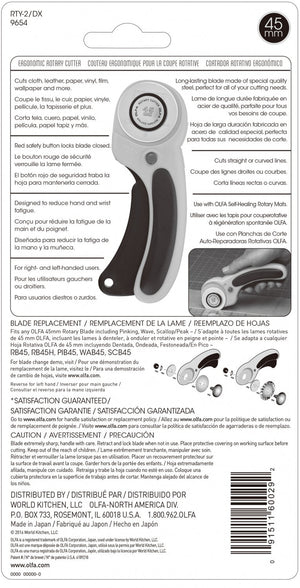 OLFA 45mm Deluxe Ergonomic Rotary Cutter