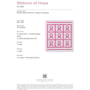 Ribbons of Hope Quilt Pattern by MSQC