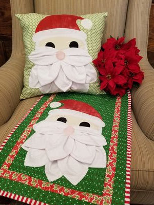 Petal Pop Santa Pillow and Table Runner Pattern