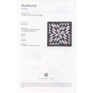 Starburst Quilt Pattern by MSQC