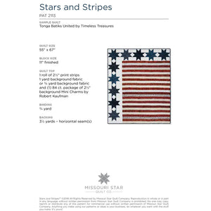 Stars and Stripes Quilt Pattern by MSQC