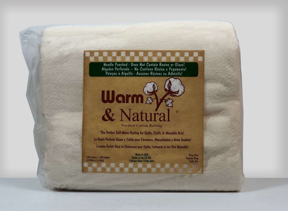 Warm & Natural Needled Cotton Batting - King 120in x 124in