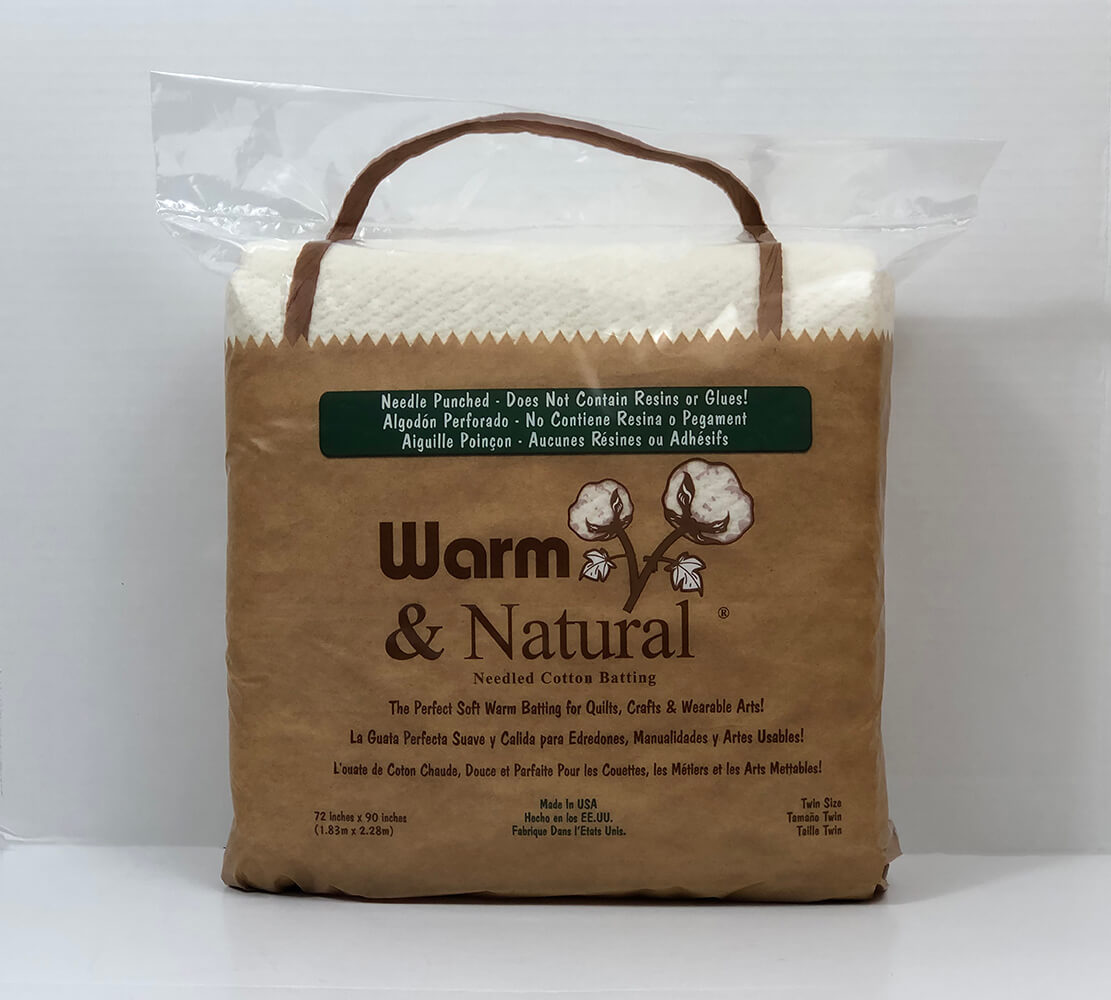 Warm & Natural Needled Cotton Batting - Twin 72in x 90in