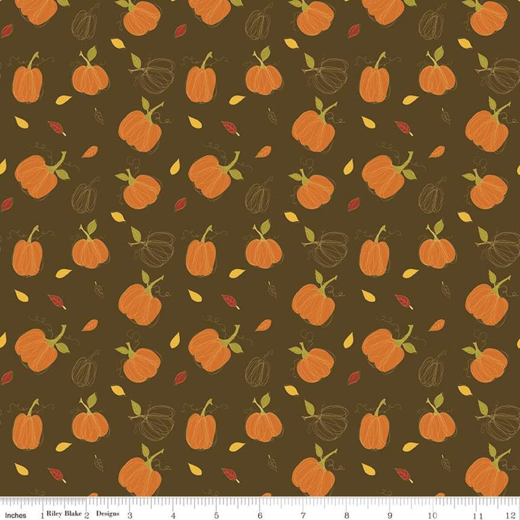 Adel in Autumn - Pumpkins Chocolate - Yardage