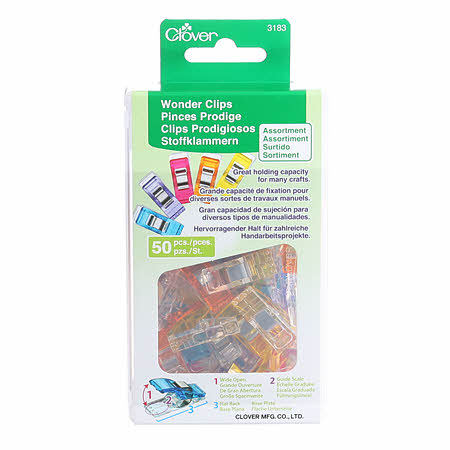 Wonder Clips Assorted Colors - 50 Pieces